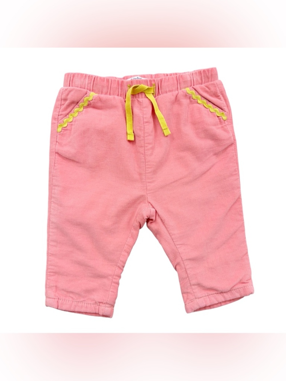Baby Boden Pink Corduroy Ric Rack Pants 3-6 Months